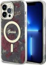 Telefoniümbris Guess Flower MagSafe GUHMP14XHCFWSA, Apple iPhone 14 Pro Max, roheline/khaki