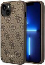Telefoniümbris Guess GUHCP14SG4GFBR 4G Metal Gold Logo, Apple iPhone 14, pruun