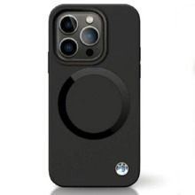 Telefoniümbris BMW Signature Liquid Silicone MagSafe BMHMP14LSILBK2, Apple iPhone 14 Pro, must