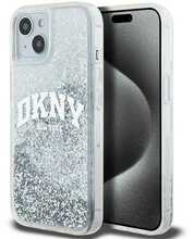 DKNY Liquid Glitter Big Logo DKHCP15SLBNAET ümbris, Apple iPhone 13/14/15, valge