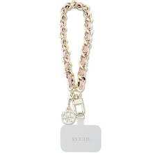 Telefoniümbris Guess GUOUCHSAMC4P Universal Hand Strap, roosa Saffiano Chain 4G Charm