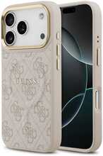 Telefoniümbris Guess PU Leather 4G Gold Frame MagSafe GUHMP17LP4MSEGCP, Apple iPhone 17 Pro, roosa