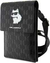 Telefoni kott Karl Lagerfeld Saffiano Monogram Choupette KLWBSAKHPCK, must