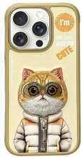 Telefoniümbris Nimmy Cool&Cute 2.0 Cat, Apple iPhone 16 Pro Max, khaki