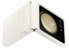 Telefoniümbris Samsung EF-VF731PUEGWW Flap ECO-nahast, Galaxy Z Flip 5, kreemjas