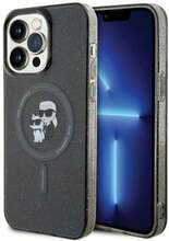 Telefoniümbris Karl Lagerfeld Karl&Choupette Glitter MagSafe KLHMP15XHGKCNOK, Apple iPhone 15 Pro Max, must