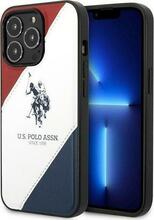 Telefoniümbris US Polo Assn USHCP14XPSO3, Apple iPhone 14 Pro Max, valge Trispalvis reljeef