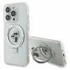 Telefoniümbris Karl Lagerfeld Ring Stand Karl&Choupette MagSafe KLHMP14LHMRSKCH, Apple iPhone 14 Pro, valge