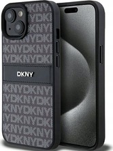 DKNY DKHCP15SPRTHSLK nahast ümbris, Apple iPhone 13/14/15, must, Mono Stripe & Metal Logo