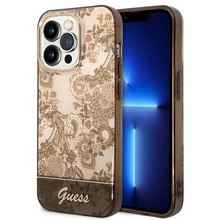 Guess GUHCP14LHGPLHC Porcelain Collection ümbris, Apple iPhone 14 Pro, ochros