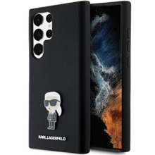Karl Lagerfeld silikoonümbris Ikonik Metal Pin KLHCS23LSMHKNPK, Samsung Galaxy S23 Ultra, must