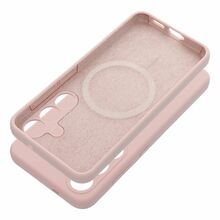 Silikoonümbris OEM, Samsung S25 Edge, 2mm, MagSafe ühilduv, roosakas-beež