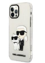 Telefoniümbris Karl Lagerfeld KLHCP12MHNKCTGT, Apple iPhone 12/12 Pro, läbipaistev Gliter Karl&Choupette