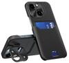 Hurtel nahast telefoniümbris alusega, Apple iPhone 14, must