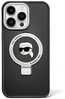 Telefoniümbris Karl Lagerfeld Ring Stand Karl Head MagSafe KLHMP15SHMRSKHK, Apple iPhone 15 6.1, must