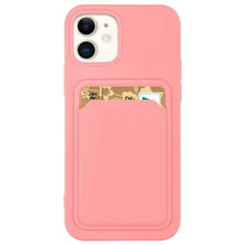 Telefoniümbris Card Case Silicone Wallet kaarditaskuga, Samsung Galaxy A72 4G, roosa
