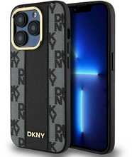 Telefoniümbris DKNY Hardcase Leather Checkered Mono Pattern MagSafe DKHMP15XPCPVSLK, Apple iPhone 15 Pro Max, must
