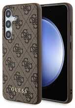Telefoniümbris Guess 4G Metal Gold Logo GUHCS24SG4GFBR, Samsung Galaxy S24, pruun