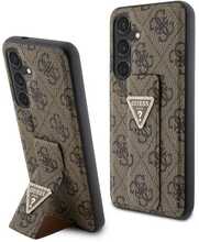 Telefoniümbris Guess GUHCS24SPGS4TDW Grip Stand 4G Triangle Strass, Samsung Galaxy S24, pruun