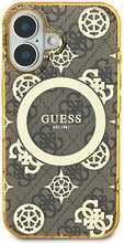 Telefoniümbris Guess IML Peony MagSafe, Apple iPhone 16, pruun