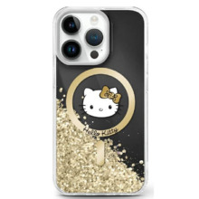 Telefoniümbris Hello Kitty HKHMP16SLGDIK Liquid Glitter Fever MagSafe, Apple iPhone 16, kuldne
