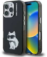 Karl Lagerfeld IML Aquarelle Choupette ümbris, Apple iPhone 16 Pro, must