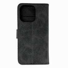 Nahast raamatuümbris Hurtel, Apple iPhone 16 Pro, must