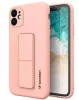 Wozinsky Kickstand silikoonümbris, Apple iPhone 12, roosa