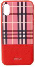 Telefoniümbris Devia Lattice Back Case, Apple iPhone X/XS, punane