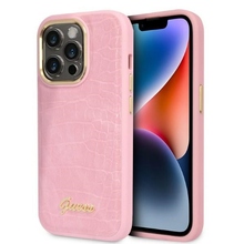 Guess Croco Collection GUHCP14LHGCRHP ümbris, Apple iPhone 14 Pro, roosa
