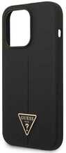 Telefoniümbris Guess GUHCP14LSLTGK Silicone Triangle, Apple iPhone 14 Pro, must