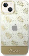Telefoniümbris Guess GUHCP14MHG4MHG 4G Pattern Script, Apple iPhone 14 Plus, kuldne