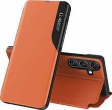 Telefoniümbris Hurtel Eco Leather View Case, Samsung Galaxy A26, oranž