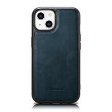 Telefoniümbris iCarer Leather Oil Wax WMI14220717-BU, Apple iPhone 14, sinine