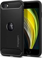 Telefoniümbris Spigen Rugged Armor, Apple iPhone SE 2020/2022, must