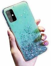 Telefoniümbris Fusion Accessories Glue Glitter, Huawei P40 Lite, roheline