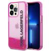 Karl Lagerfeld Liquid Glitter Elong KLHCP14LLCKVF ümbris, Apple iPhone 14 Pro, roosa