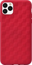 Telefoniümbris Devia Woven2 Pattern Design Soft Case, Apple iPhone 11 Pro Max, punane