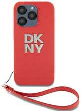Telefoniümbris DKNY PU Leather Stack Logo, Apple iPhone 15 Pro, punane