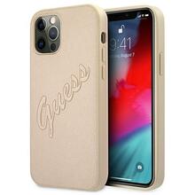 Telefoniümbris Guess Saffiano Vintage Script GUHCP12MRSAVSLG, Apple iPhone 12/12 Pro 6,1, kuldne