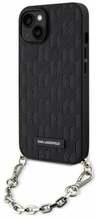 Telefoniümbris Karl Lagerfeld Saffiano Monogram Chain KLHCP14SSACKLHPK, Apple iPhone 14, must