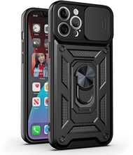 Slide Camera Armor ümbris, Samsung Galaxy S24 FE, must, Topt