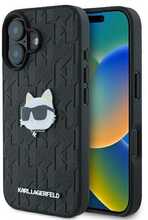 Telefoniümbris Karl Lagerfeld Monogram Choupette Head Pin KLHCP16SPGKLCHPK, Apple iPhone 16, must