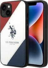 Telefoniümbris US Polo Assn USHCP14SPSO3 Tricolor Embossed, Apple iPhone 14, valge