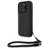 Telefoniümbris BMW Leather Signature, Apple iPhone 16 Pro, must