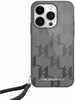 Karl Lagerfeld IML Mono KL Pattern & Cord KLHCP15LHKDPNSK ümbris, Apple iPhone 15 Pro, must