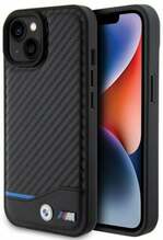 Telefoniümbris BMW BMHCP15S22NBCK Leather Carbon, Apple iPhone 15, must