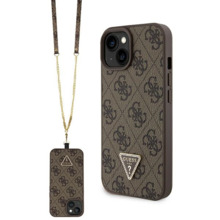 Telefoniümbris Guess Crossbody 4G Metal Logo GUHCP15SP4TDSCPW, Apple iPhone 15, pruun