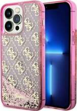 Telefoniümbris Guess Liquid Glitter 4G Transculent GUHCP14XLC4PSGP, Apple iPhone 14 Pro Max, roosa