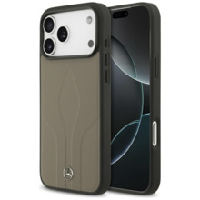 Telefoniükas Mercedes Leather The Move MagSafe, Apple iPhone 17 Pro Max, taupe